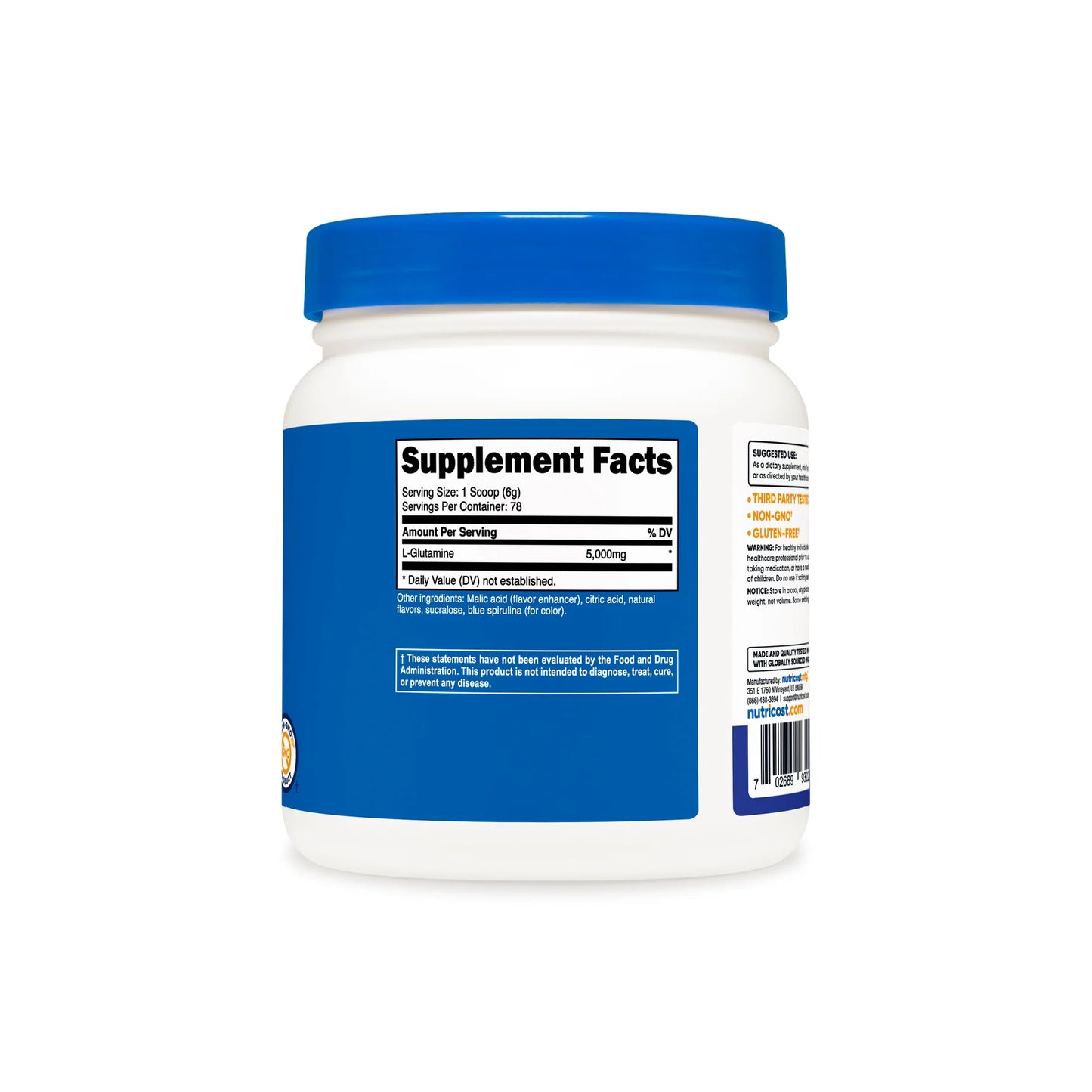 Nutricost L-谷氨酰胺粉（500克）（调味）