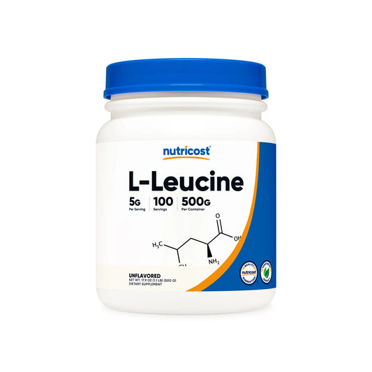 Nutricost L-Leucine Powder (500G) (Unflavored)