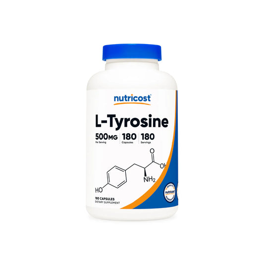 Nutricost L-Tyrosine Capsules (500 MG) (180 Capsules)