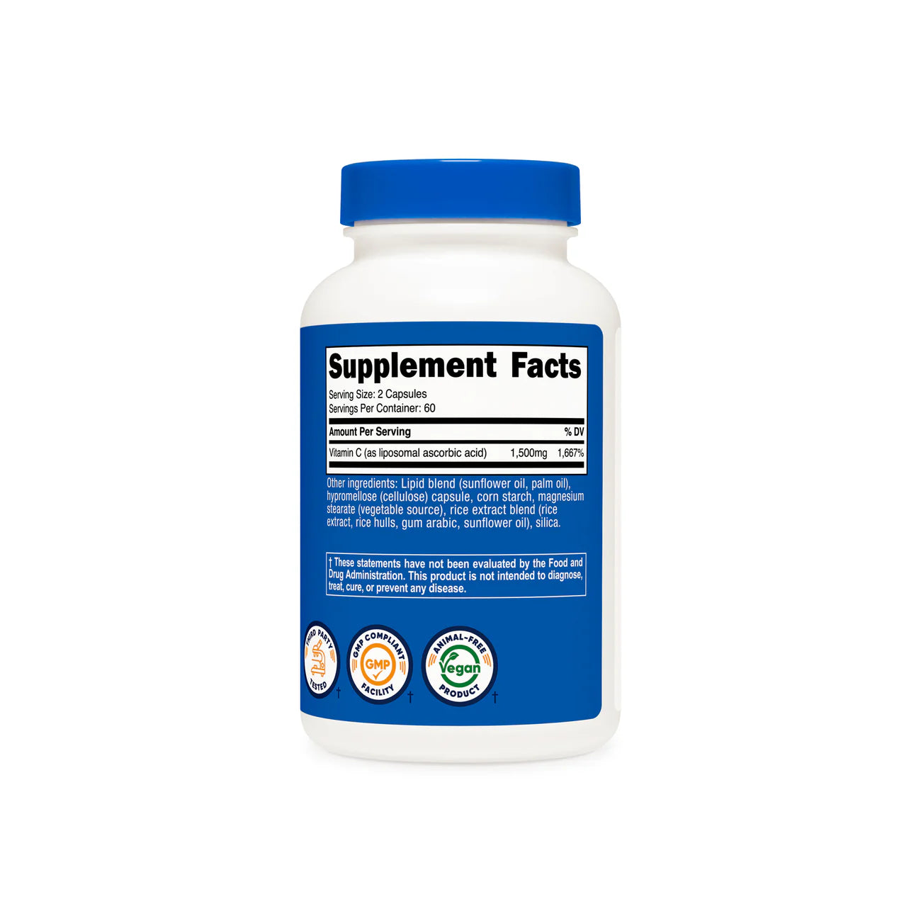 Nutricost 脂质体维生素 C 胶囊（120 粒胶囊） 