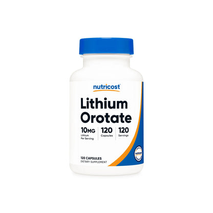 Cápsulas de orotato de litio Nutricost (10 mg) (120 cápsulas)