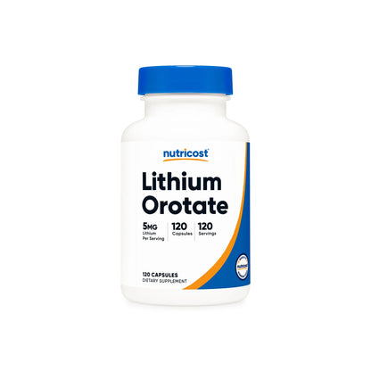 Cápsulas de orotato de litio Nutricost (10 mg) (120 cápsulas)