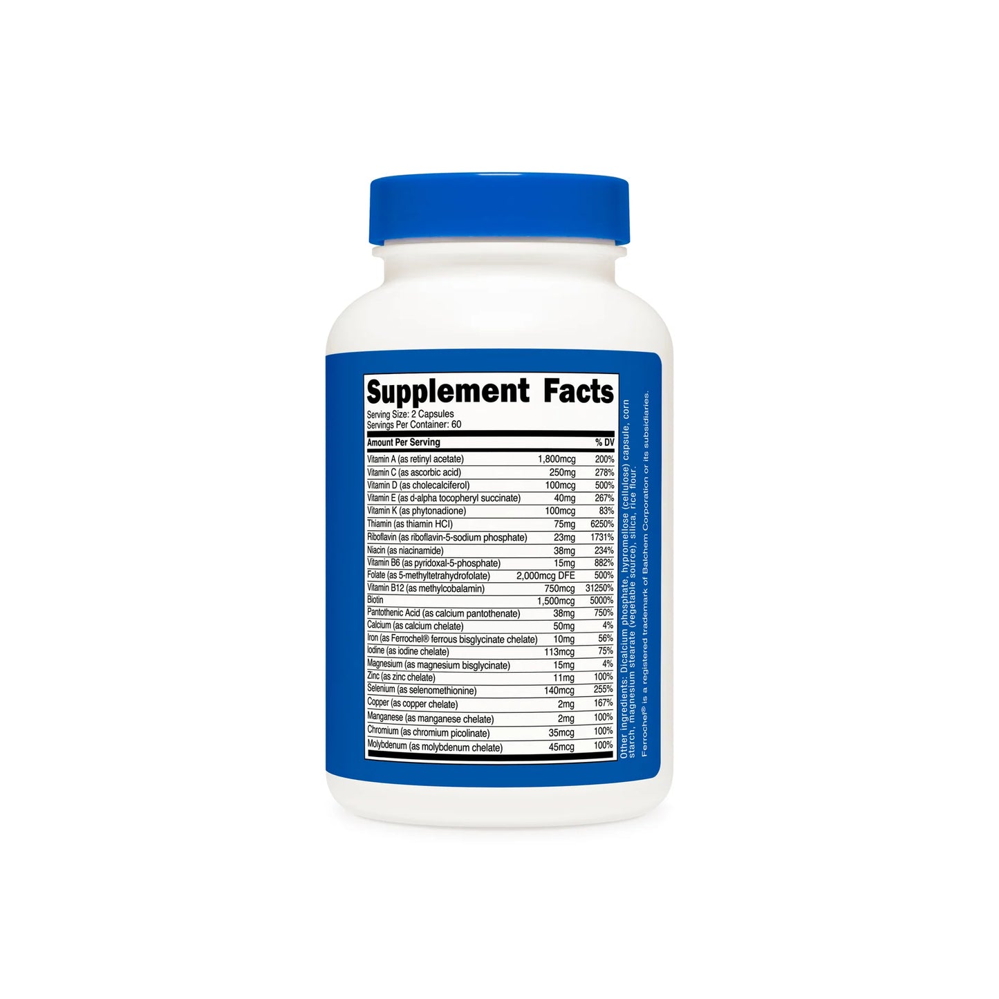 Nutricost Methylated Multivitamin Capsules (120 Capsules)