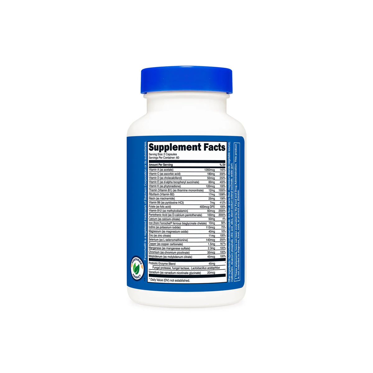 Cápsulas multivitamínicas Nutricost (120 cápsulas)