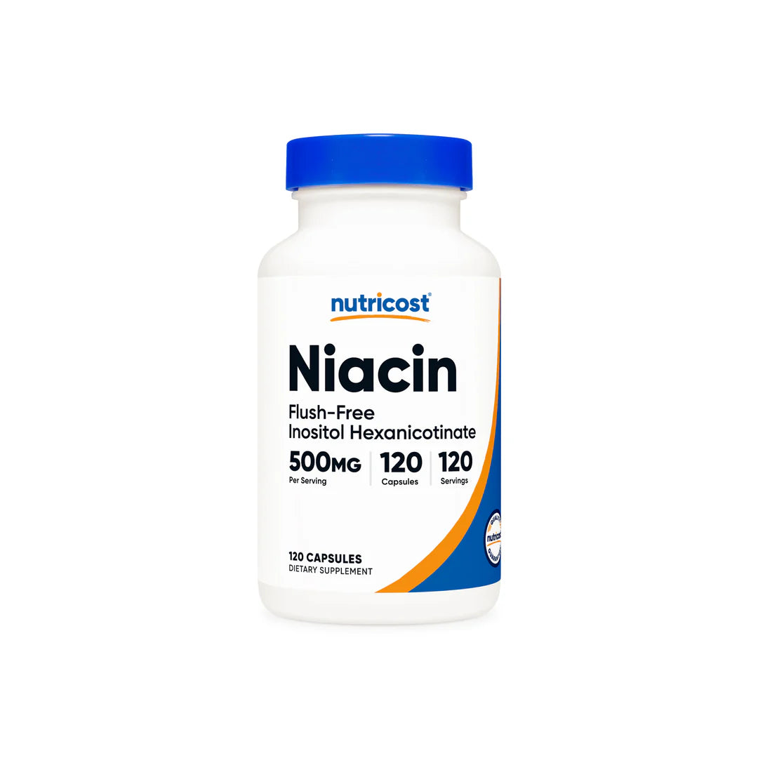 Nutricost Niacin Flush-Free (Inositol Hexanicotinate) Capsules (500 MG) (120 Capsules)