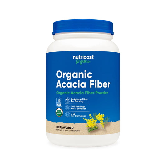 Polvo de fibra de acacia orgánica Nutricost (2 lb) 