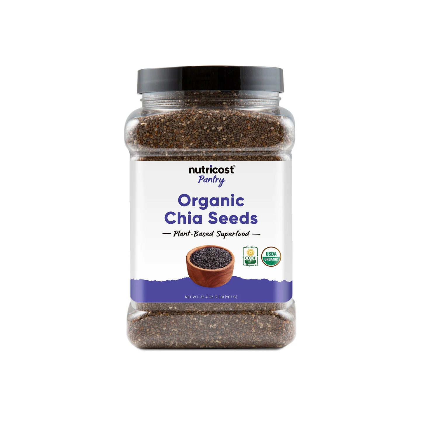 Nutricost Pantry Organic Chia Seed (2 LB)