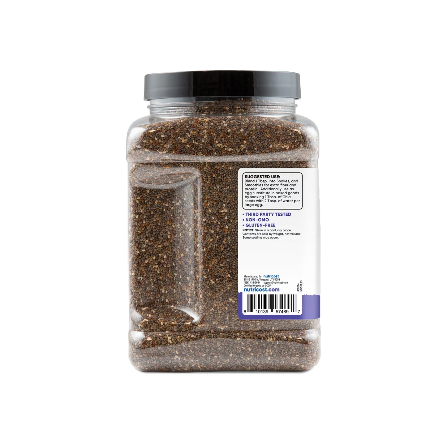 Nutricost Pantry Organic Chia Seed (2 LB)