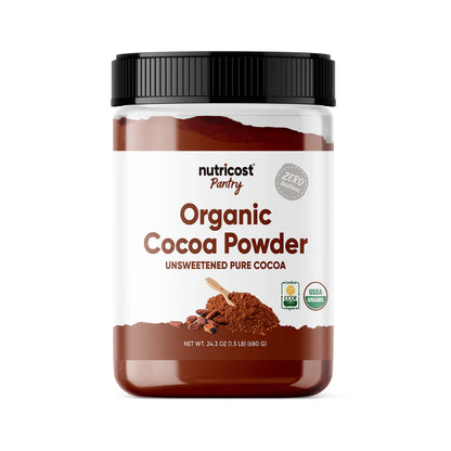Nutricost Organic Cocoa Powder (Unsweetened) (1.5 LB)