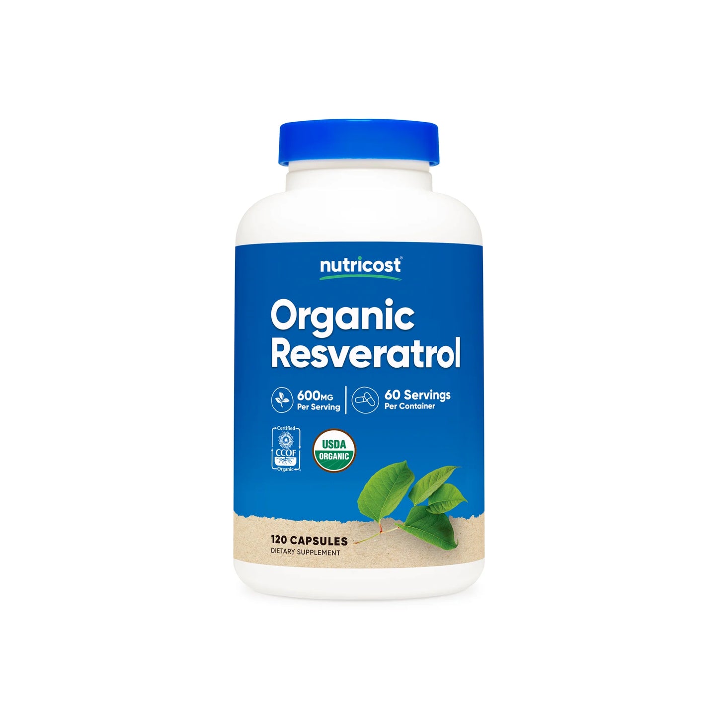 Nutricost Organic Resveratrol Capsules (600 MG) (120 CAPS)