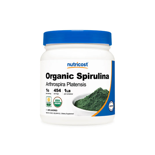 Nutricost Organic Spirulina Powder (1 LB)