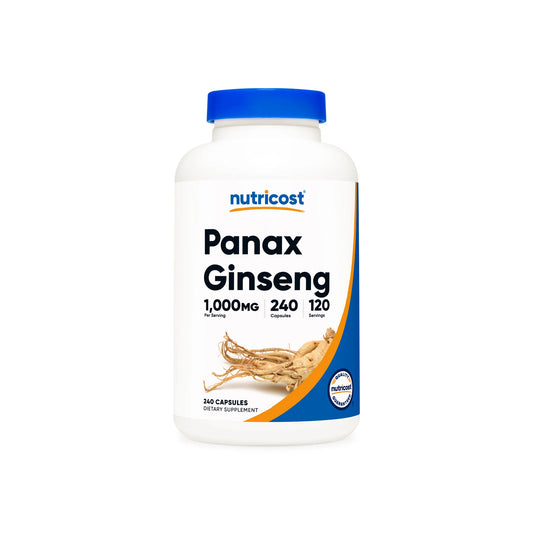 Cápsulas de Panax Ginseng Nutricost (240 cápsulas) 