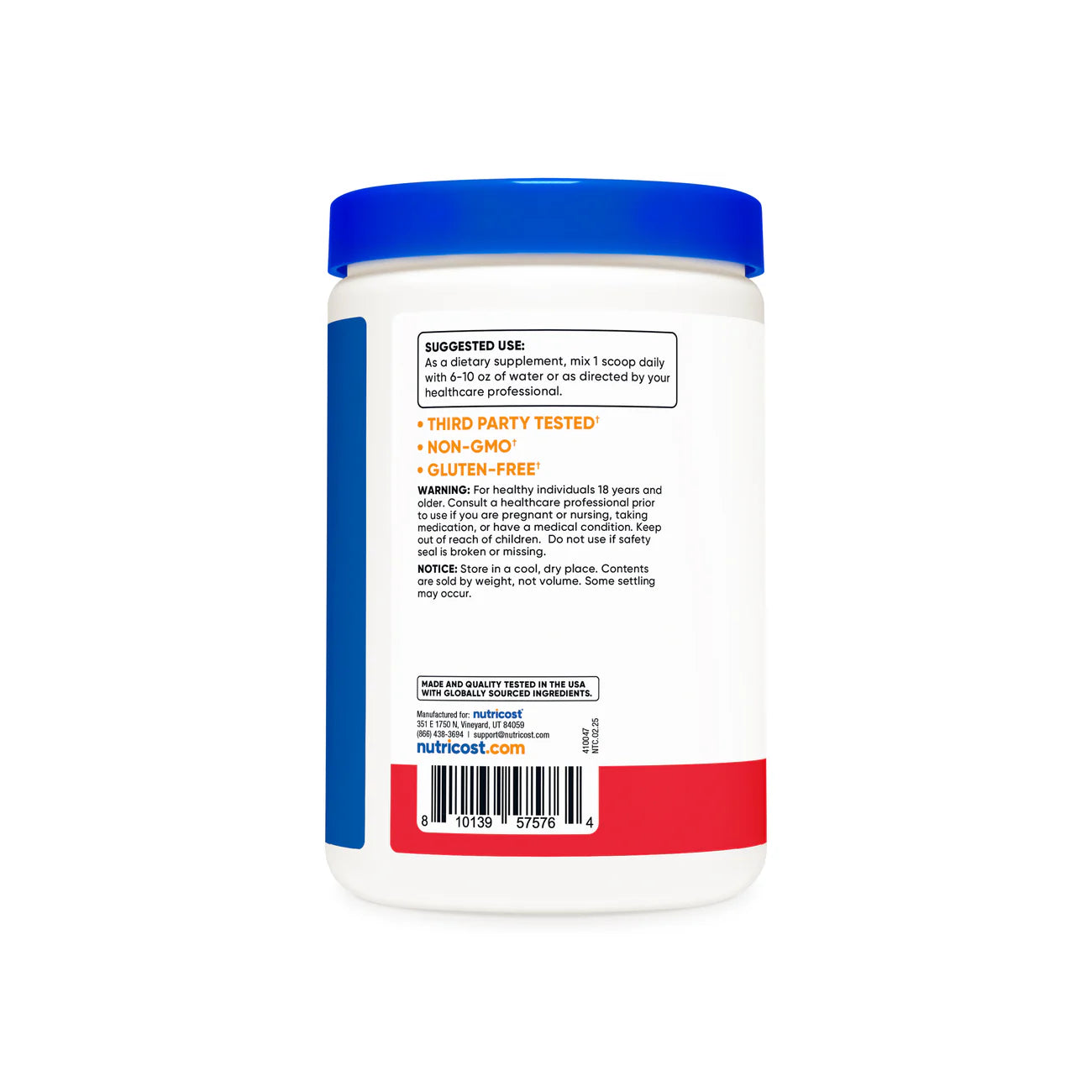 Nutricost益生元纤维粉（1磅）（水果宾治味） 