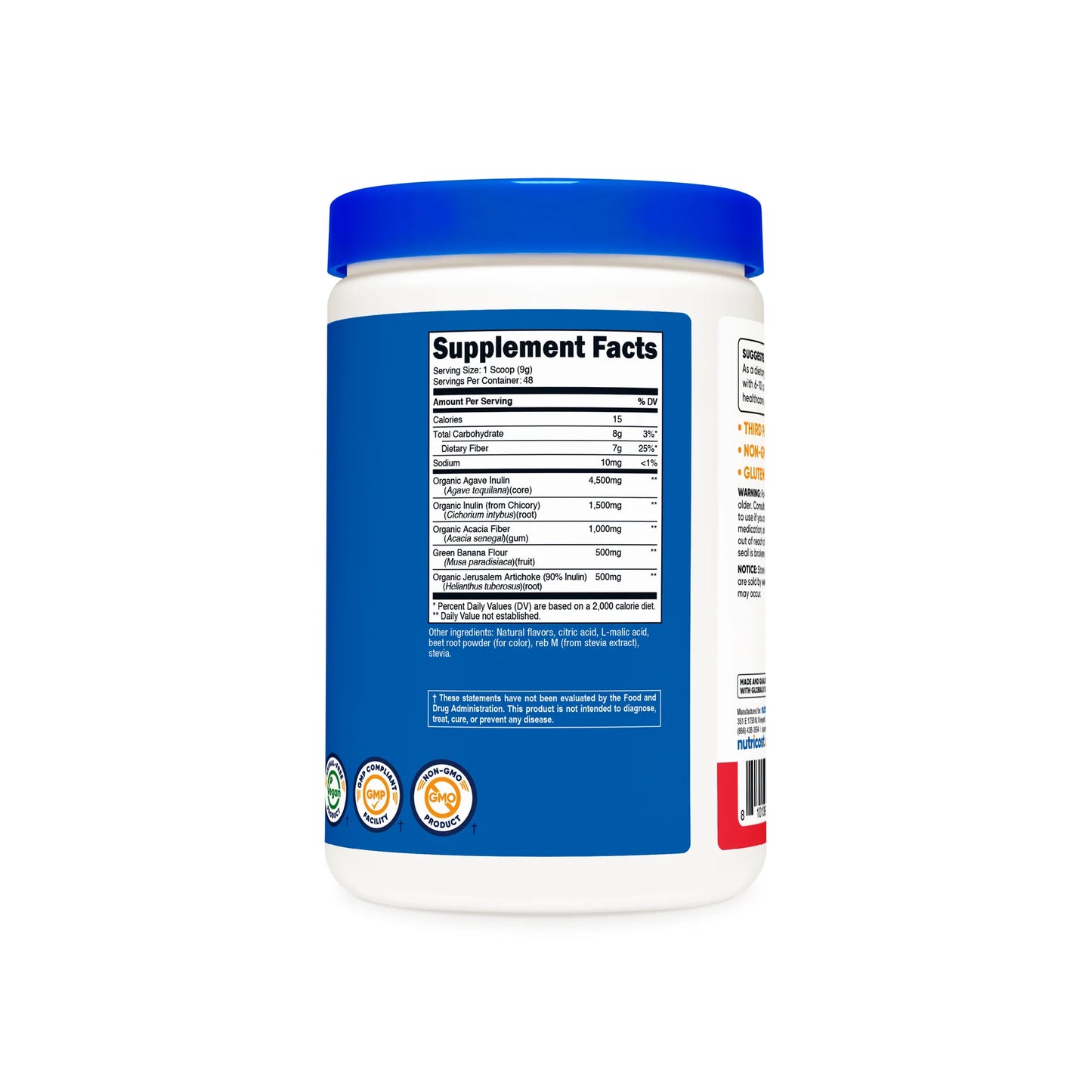 Nutricost益生元纤维粉（1磅）（水果宾治味） 