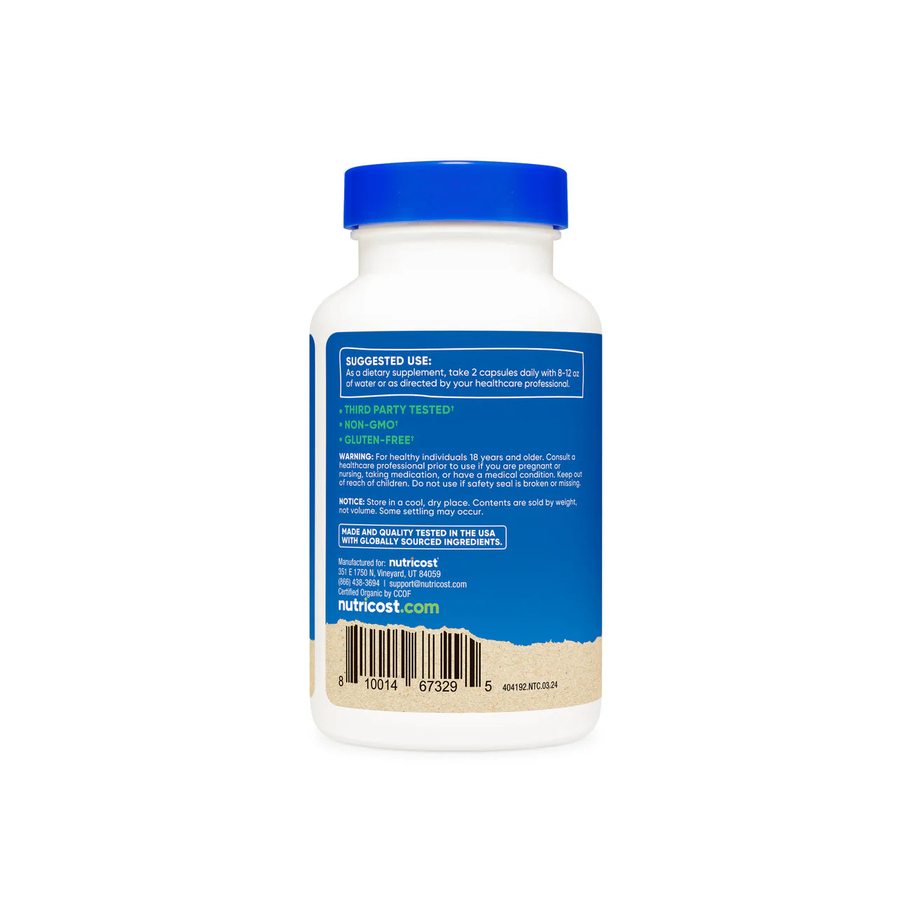 Nutricost Organic Saw Palmetto Capsules (500 MG) (120 Capsules)