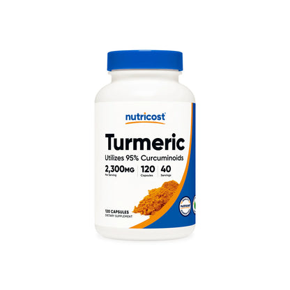 Nutricost Turmeric Capsules (500 MG) (120 Capsules) 95% curcuminoids