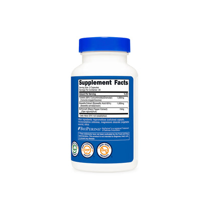 Nutricost Turmeric + Boswellia Capsules (90 Capsules)