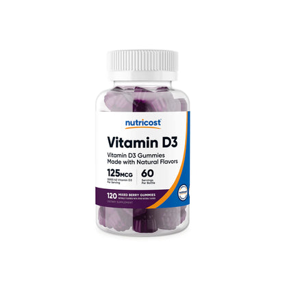 Nutricost Vitamin D3 Gummies (120 Gummies)