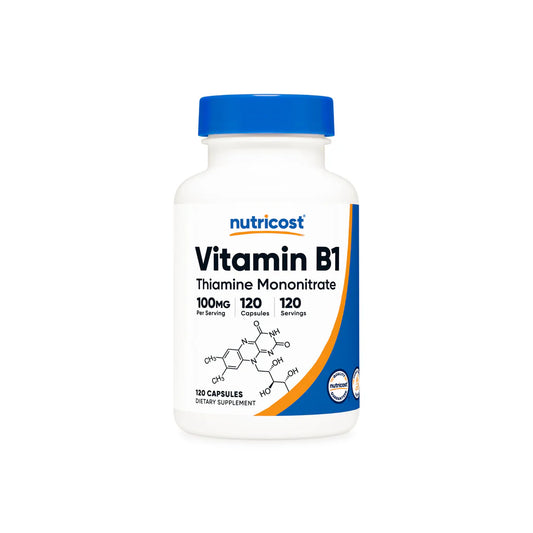 Nutricost Vitamin B1 (Thiamin) Capsules (120 Capsules)