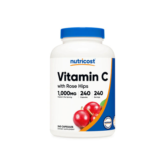 Nutricost Vitamin C With Rose Hip Capsules