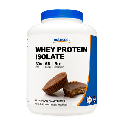 Nutricost Whey Protein Isolate Powder (5 LB)