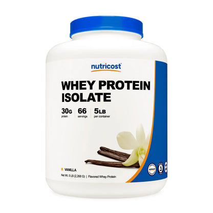 Nutricost Whey Protein Isolate Powder (5 LB)