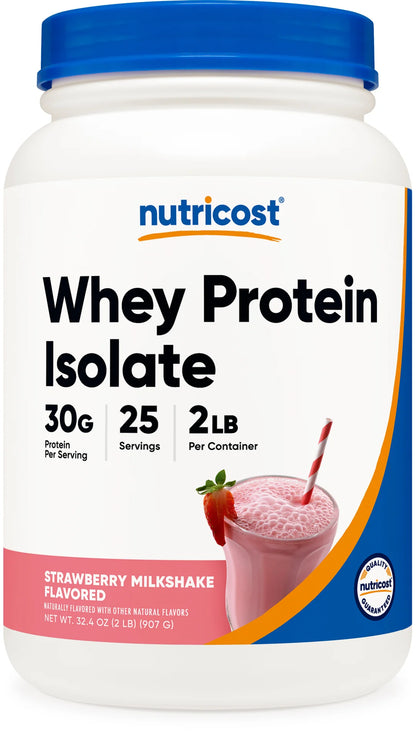 Nutricost Whey Protein Isolate Powder (2 LB)