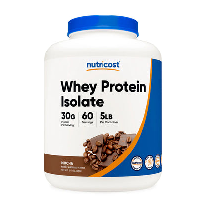 Nutricost Whey Protein Isolate Powder (5 LB)