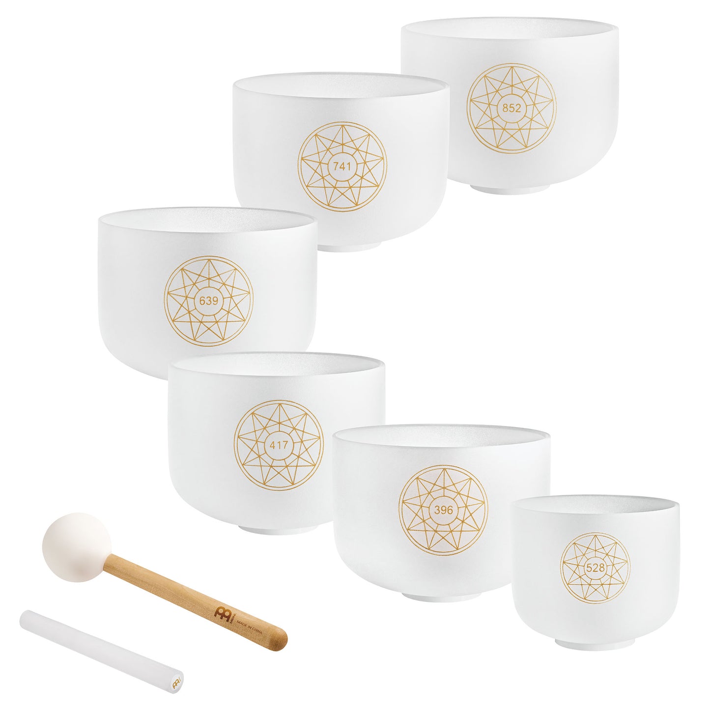 Meinl Solfeggio Crystal Singing Bowl Set