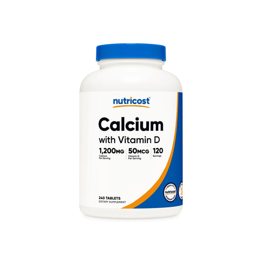 Nutricost Calcium (600 MG) Vitamin D3 (25 MCG) Tablets (240 Tablets)