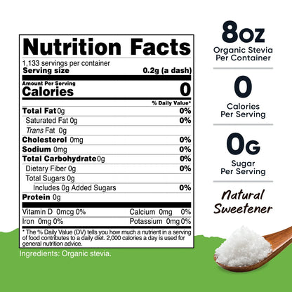 Nutricost Pantry Organic Stevia (8 OZ)