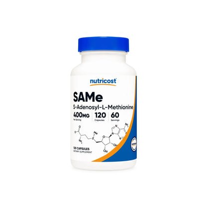 Nutricost SAM-e（S-腺苷-L-蛋氨酸）（120粒胶囊）