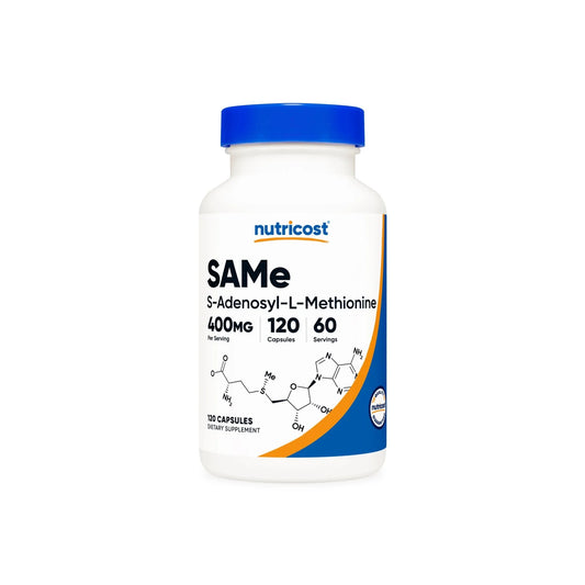Nutricost SAM-e（S-腺苷-L-蛋氨酸）（120粒胶囊）